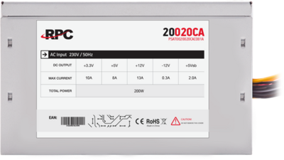 NJOY RPC Tápegység 200W - 20020CA (12cm ventilátor, OCP / OVP / UVP / SCP / OPP védelem)