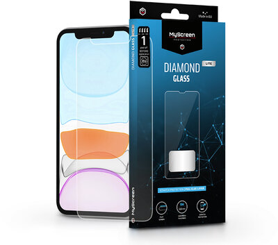 Apple iPhone XR/11 edzett üveg képernyővédő fólia - MyScreen Protector Diamond Glass Lite Full Glue - transparent