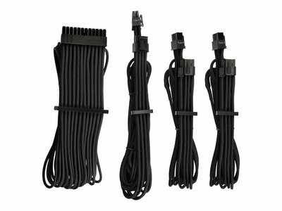 CORSAIR Premium Individually Sleeved DC Cable Starter Kit Type 4 Generation 4 BLACK