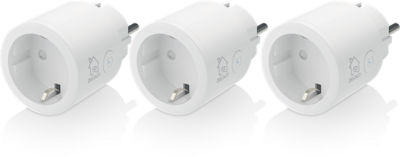 DELTACO SMART HOME SH-P01-3P beltéri konnektor 3 db, 10A, WIFI, TUYA, időkapcsoló