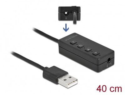 DELOCK USB headset és mikrofon adapter 2x 3.5mm Stereo Jack Windows/Mac OS