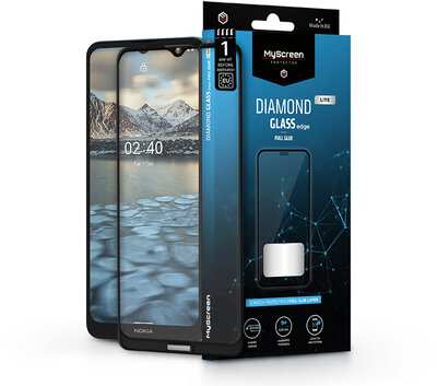 Nokia 2.4 edzett üveg képernyővédő fólia - MyScreen Protector Diamond Glass Lite Edge2.5D Full Glue - black