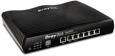 DRAYTEK Vezetékes Router, Vigor 2925, 2x WAN (1000Mbps) + 5x LAN (1000Mbps) + USB
