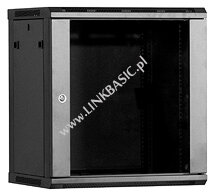 Linkbasic fali szekrény 19" 12U 600x450mm fekete