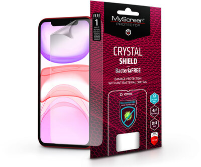 Apple iPhone XR/iPhone 11 képernyővédő fólia - MyScreen Protector Crystal Shield BacteriaFree - 1 db/csomag - transparent
