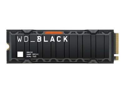 Western Digital 1TB SN850 Black NVMe PCIe Gen4 x4 M.2 2280 with heatsink r:7000MB/s w:5300MB/s - WDS100T1XHE