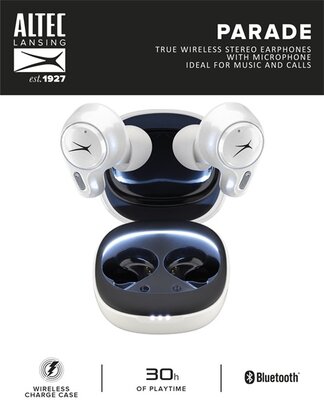 ALTEC LANSING PARADE TWS Vezeték nélküli bluetooth fülhallgató, fehér