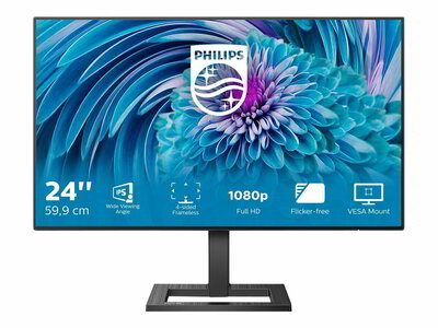 Philips 24" 241E2FD/00 - IPS panel 1920x1080 16:9 75Hz 1ms 1000:1 300cd D-Sub DVI HDMI