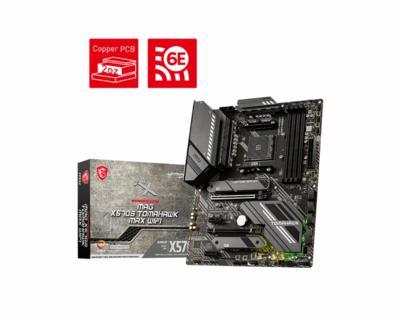 MSI X570 sAM4 MAG X570S TOMAHAWK MAX WIFI 4xDDR4 6xSATA3 2xM.2 4xPCI-E 2.5Gbit LAN WiFi 6E AX210 +BT5.2 ATX
