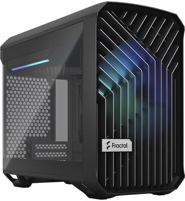 Fractal Design Torrent Nano RGB Fekete ablakos (Táp nélküli) mini-ITX ház