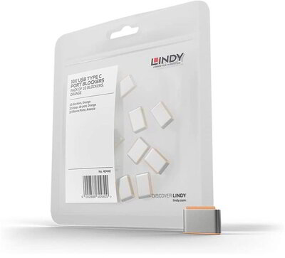 LINDY Dugó biztonsági USB C, narancssárga (10db/csomag)