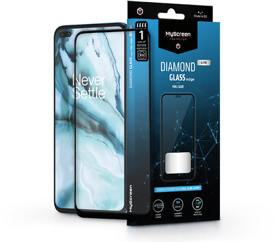 OnePlus Nord/Nord 2 5G/Nord CE 5G edzett üveg képernyővédő fólia - MyScreen Protector Diamond Glass Lite Edge2.5D Full Glue - black