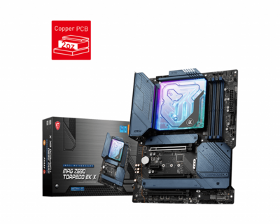 MSI Z690 s1700 MAG Z690 TORPEDO EK X 4xDDR5 6xSATA3 4xM.2 4xPCI-E 2.5Gbit LAN ATX