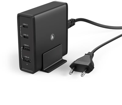 HAMA 183376, HÁLÓZATI TÖLTŐ ÁLLOMÁS, 2xUSB, 2xTYPE-C, 4 PORT, PD/QC, 65W