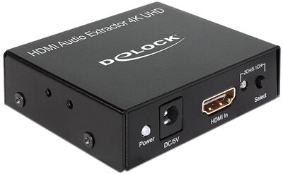 Delock HDMI sztereó / 5.1 csatornás Audio Extractor 4K