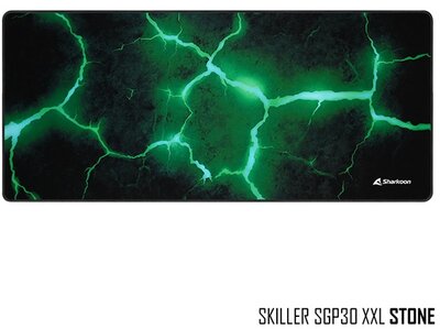Sharkoon Egérpad - Skiller SGP30 XXL STONE (900 x 400 x, 2,4 mm; varrott szélek; fekete)