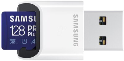 Samsung Pro Plus 128GB microSD (MB-MD128KB/WW) memória kártya kártyaolvasóval
