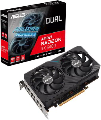 Asus AMD Radeon RX 6400 4GB GDDR6 DUAL HDMI DP - DUAL-RX6400-4G