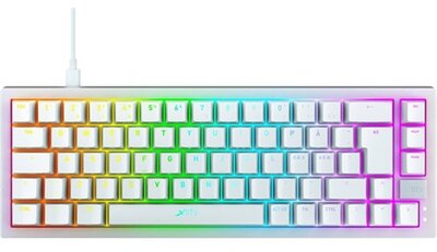 Xtrfy K5 Compact RGB Transparent USB angol gaming Kailh Red billentyűzet fehér