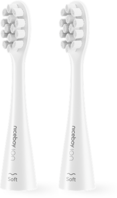 NICEBOY ION Sonic replacement brush head 2 pcs Soft, white