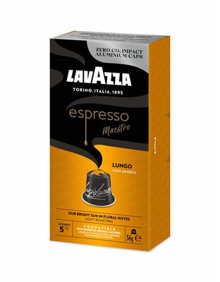 Lavazza Lungo Nespresso kompatibilis alumínium kapszula csomag 10 db x 5.6g, 100% Arabica