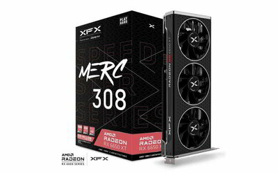XFX AMD Radeon RX 6650XT 8GB GDDR6 Speedster MERC 308 BLACK HDMI 3xDP - RX-665X8TBDY