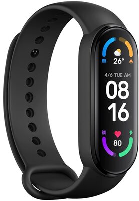 XIAOMI Mi Smart Band 6 NFC bluetooth csuklópánt (aktivitást mérő karkötő, cseppálló, NFC + USB töltőkábel) FEKETE