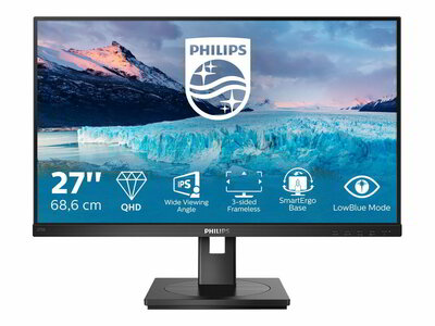 Philips 27" 275S1AE/00 - IPS panel 2560x1440 16:9 75Hz 4ms 1000:1 250cd Pivot speaker DVI HDMI DP