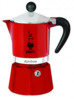 Bialetti Rainbow 3 személyes kotyogós kávéfőző piros (4962)