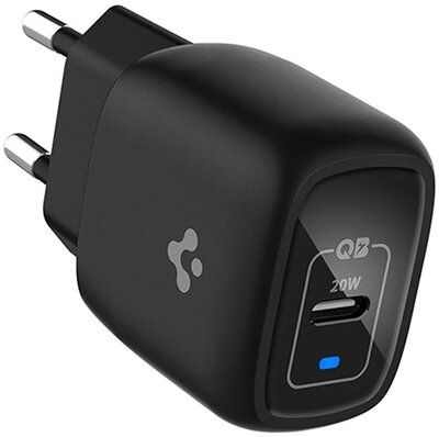 SPIGEN PE2009EU POWERARC hálózati töltő Type-C aljzat (5V / 3000mA, 20W, PD gyorstöltés támogatás) FEKETE