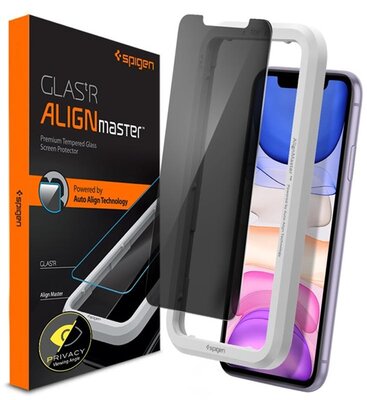 SPIGEN ALIGNMASTER SLIM képernyővédő üveg 2db (2.5D full cover, karcálló, ultravékony, 0.2mm, 9H + segédkeret) ÁTLÁTSZÓ