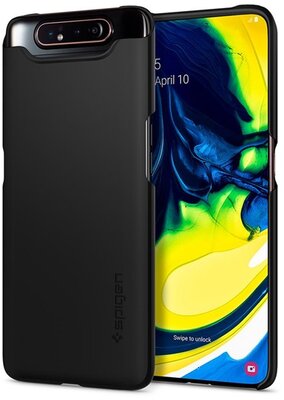 SPIGEN THIN FIT műanyag telefonvédő (matt, ultravékony, kamera védelem) FEKETE