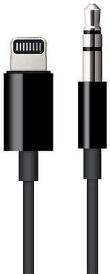 APPLE audió adapter (3.5mm jack - lightning 8pin) FEKETE