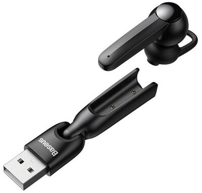 BASEUS ENCOK bluetooth fülhallgató MONO (mikrofon, multipoint + USB töltőállomás) FEKETE