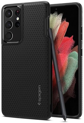 SPIGEN LIQUID AIR szilikon telefonvédő (közepesen ütésálló, légpárnás sarok, rombusz minta, toll tartó) FEKETE