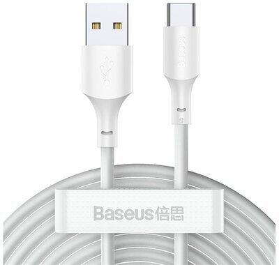 BASEUS adatkábel és töltő 2 db (USB - Type-C, 150cm, 40W, PD gyorstöltés támogatás) FEHÉR