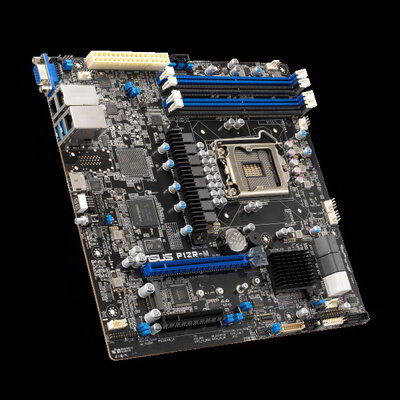 ASUS szerver MB P12R-M LGA1200 Xeon E-2300,4UDIMM,6SATA,1xM.2,2xI210AT+1Mgmt, mi