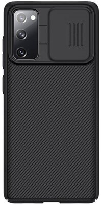 Samsung Galaxy S20 NILLKIN CAMSHIELD műanyag telefonvédő (szilikon keret, közepesen ütésálló, kamera védelem, csíkos) FEKETE