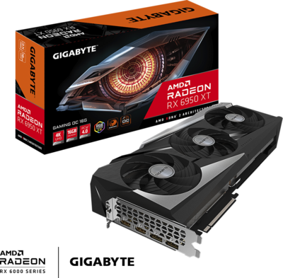 Gigabyte AMD Radeon RX 6950XT 16GB GDDR6 GAMING OC 16G 2xDP 2xHDMI - GV-R695XTGAMING OC-16GD