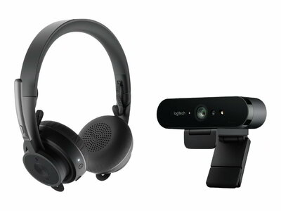 Logitech Bundle Zone Wireless headset + Brio 4K cam Pro Personal Video Collab Kit - GRAPHITE - 991-000345