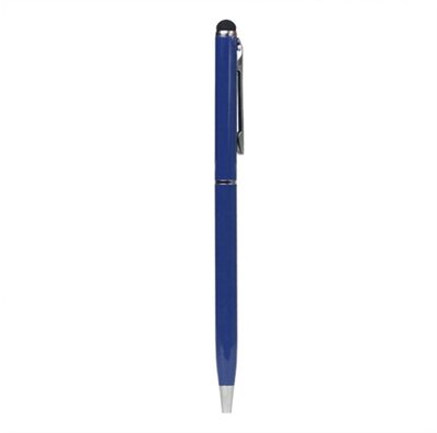 Érintőképernyő ceruza 2in1 (toll, kapacitív érintőceruza, 13 cm) SÖTÉTKÉK
