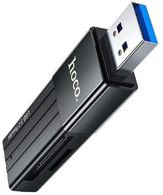 HOCO HB20 MEMÓRIAKÁRTYA olvasó (USB 3.0 / Nano / NM / MicroSD) kártyához FEKETE