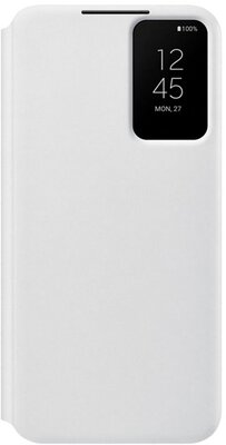 Samsung Galaxy S22 Plus SAMSUNG tok álló (aktív FLIP, oldalra nyíló, Clear View Cover) FEHÉR