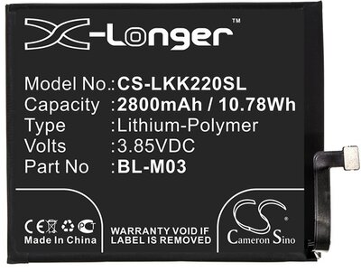 LG K22 CAMERON SINO akku 2800 mAh LI-Polymer (belső akku, beépítése szakértelmet igényel, BL-M03 kompatibilis)