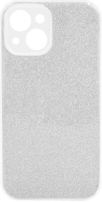 Apple iPhone 13 mini Szilikon telefonvédő (műanyag belső, csillogó hátlap) EZÜST