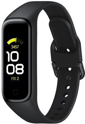 SAMSUNG Fit 2 okosóra (aktivitásmérő, ívelt AMOLED kijelző, szívritmusfigyelő, vízálló, L-es méret) FEKETE