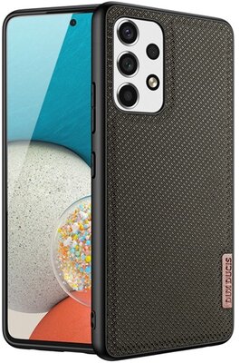 Samsung Galaxy A53 DUX DUCIS FINO szilikon telefonvédő (műanyag belső, közepesen ütésálló, rács minta) SÖTÉTZÖLD