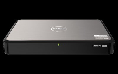 2-bay fanless desktop NAS, Intel Celeron N5105 quad-core, burst up to 2.9 GHz, 8