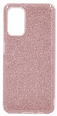 Samsung Galaxy A13 Szilikon telefonvédő (műanyag belső, csillogó hátlap) RÓZSASZÍN