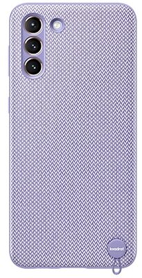 SAMSUNG Galaxy S21 Plus műanyag telefonvédő (kvadrát textil bevonat) LILA